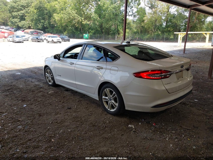 Vin: 3fa6p0lu3jr210300, lot: 46595897, ford fusion hybrid se 20183