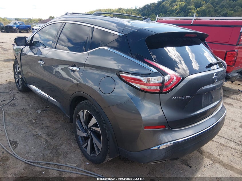 Vin: 5n1az2mh9fn202204, lot: 46596003, nissan murano platinum 20153
