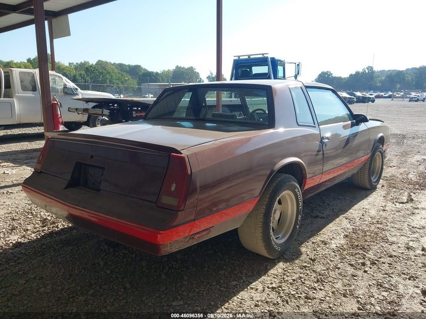 1987 CHEVROLET MONTE CARLO auction photo 4