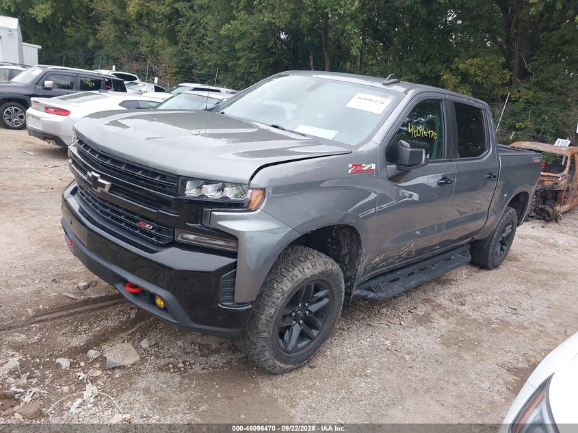 Vin: 1gcpyfelxlz258958, lot: 46596128, chevrolet silverado 1500 4wd  short bed lt trail boss 20202