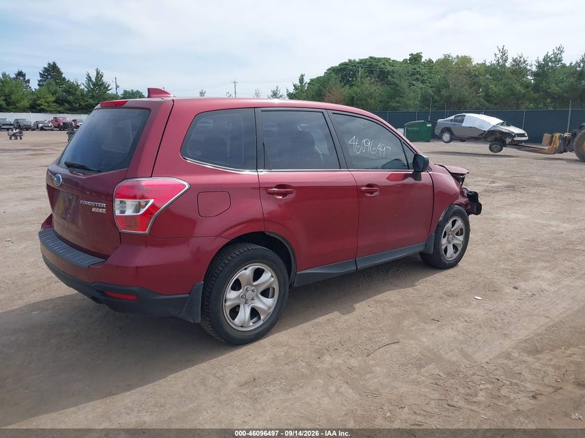Vin: jf2sjaac8gh568028, lot: 46596155, subaru forester 2.5i 20164