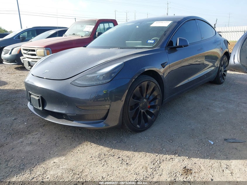 Vin: 5yj3e1ec4pf588388, lot: 46596185, tesla model 3 performance dual motor all-wheel drive 20232