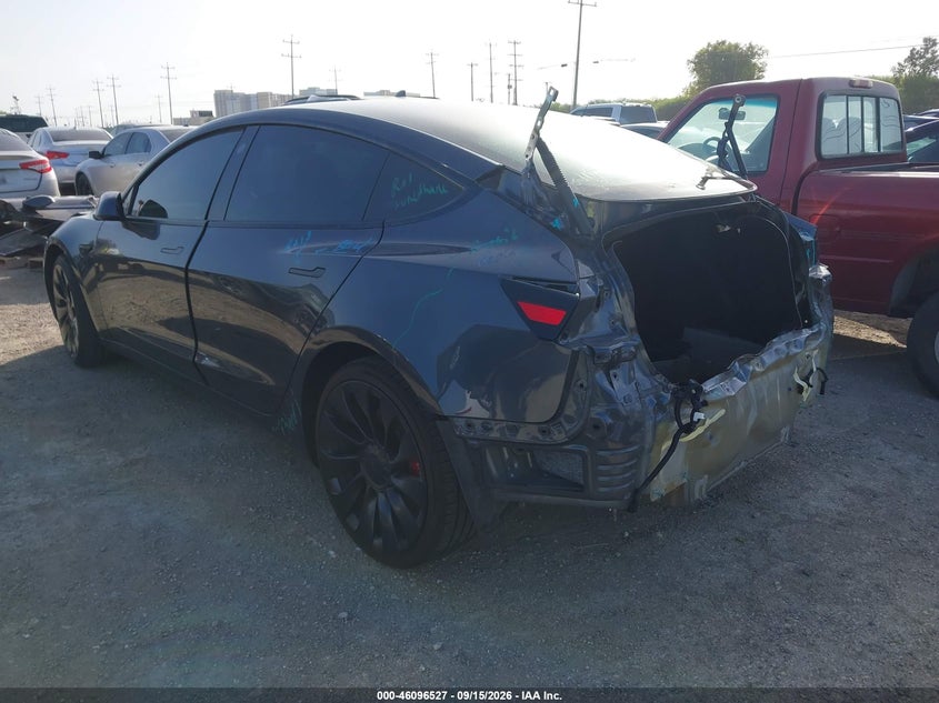 Vin: 5yj3e1ec4pf588388, lot: 46596185, tesla model 3 performance dual motor all-wheel drive 20233