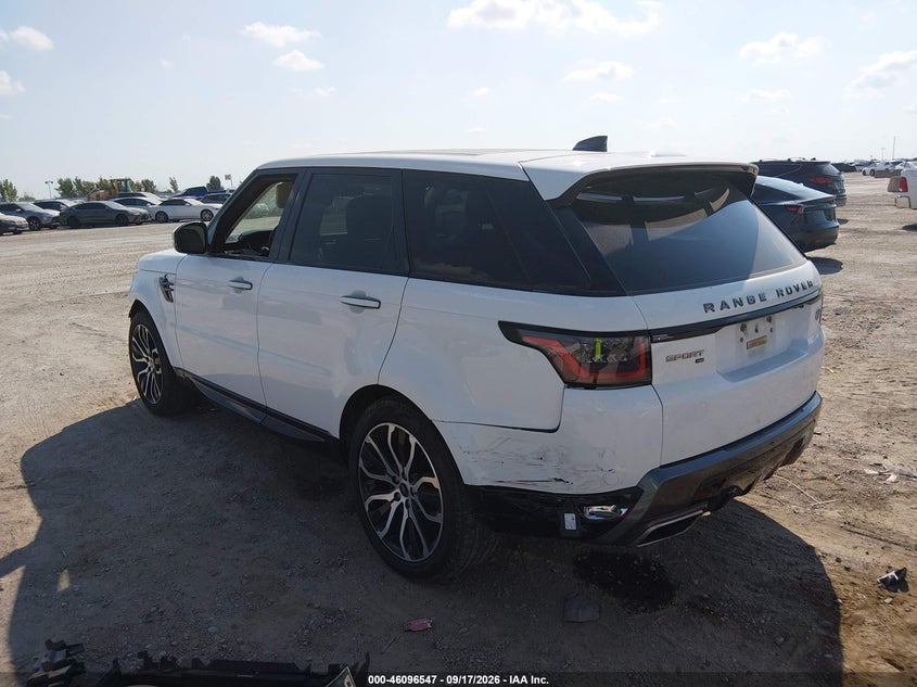 Vin: salwr2su7na216627, lot: 46596205, land rover range rover sport hse silver edition mhev 20223