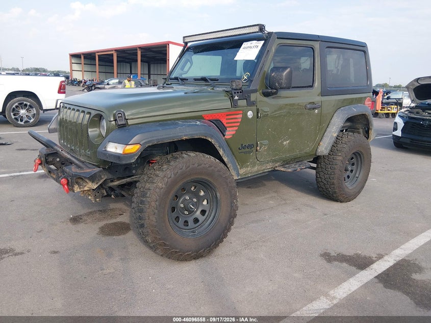 Vin: 1c4hjxag3mw658032, lot: 46596216, jeep wrangler sport 4x4 20212