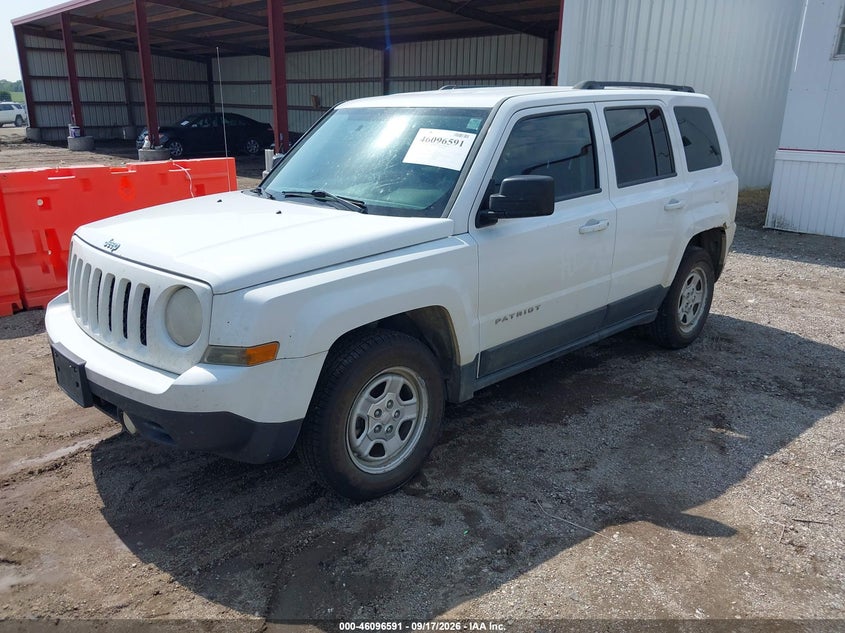 Vin: 1c4njpbb3cd634720, lot: 46596249, jeep patriot sport 20122