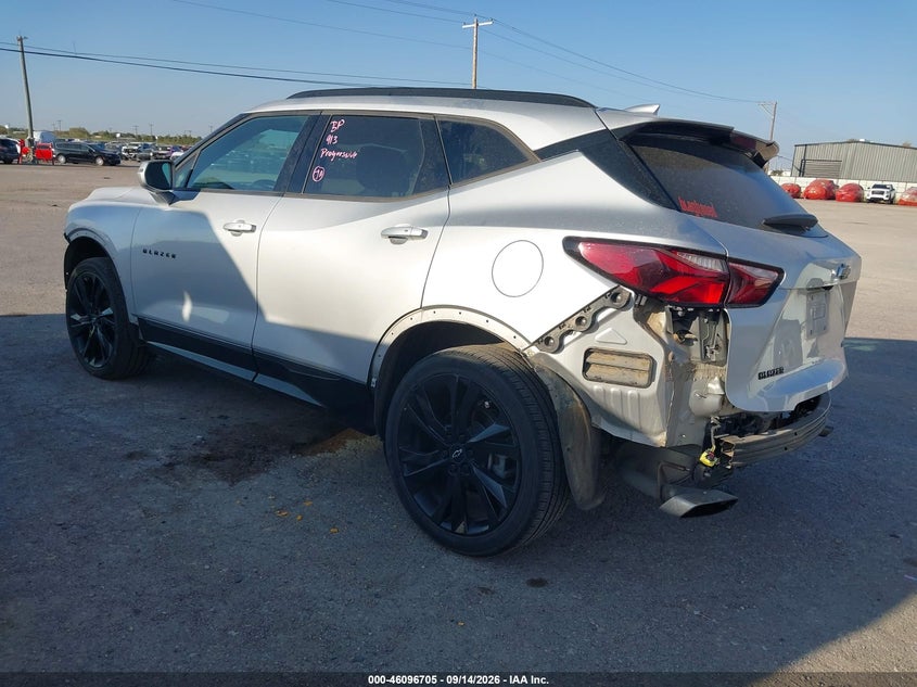 Vin: 3gnkbers4ls672345, lot: 46596363, chevrolet blazer fwd rs 20203