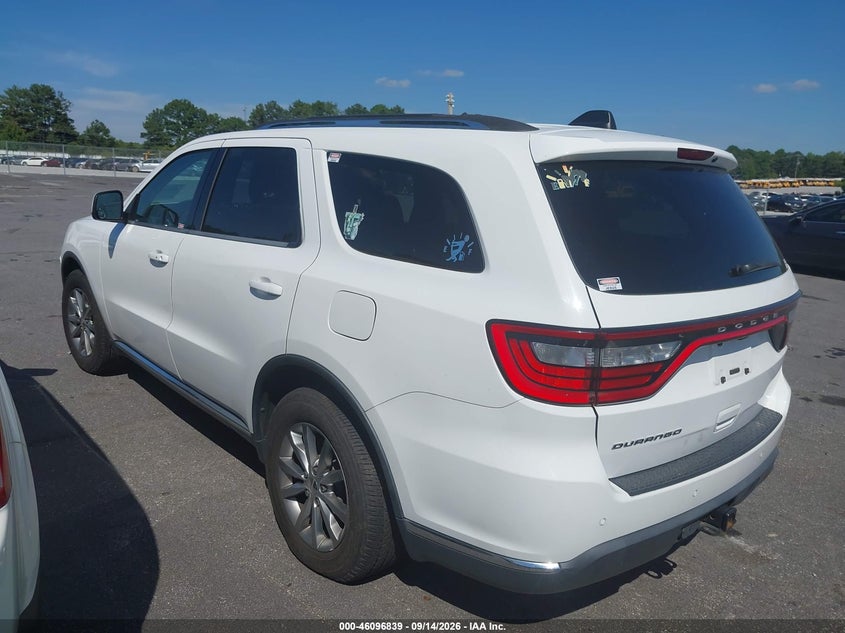 Vin: 1c4rdhag4hc629289, lot: 46596497, dodge durango sxt rwd 20173