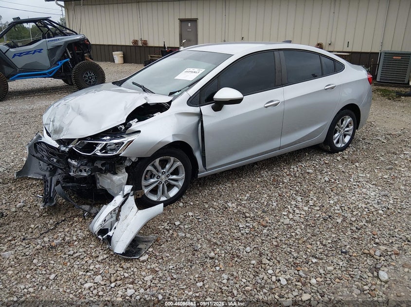 Vin: 1g1bc5sm9k7134389, lot: 46596521, chevrolet cruze ls 20192