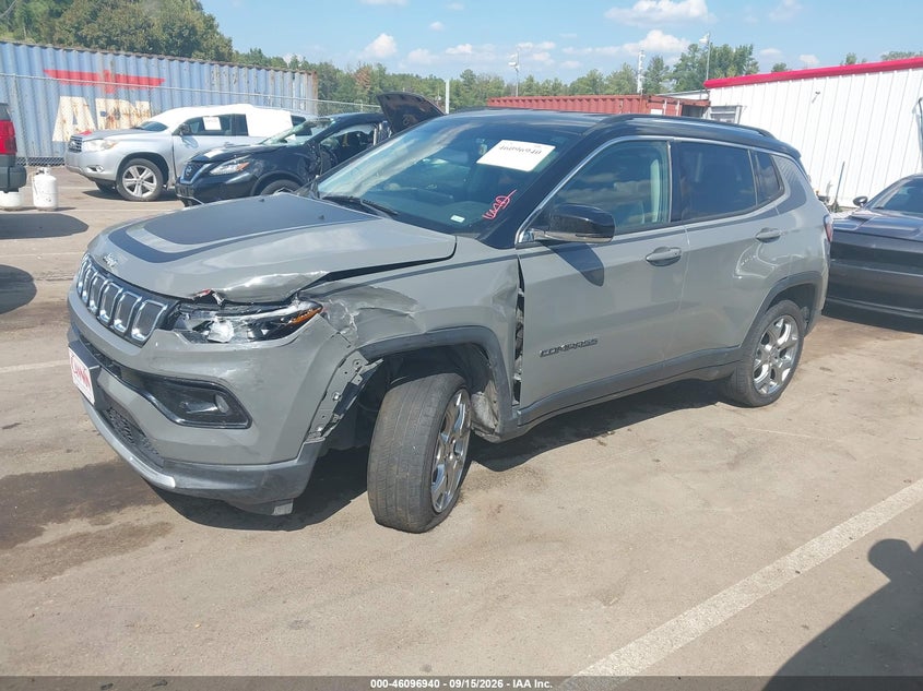 2022 Jeep Compass, Левый бок, IAAI, VIN 3C4NJDCBXNT126108 — фото 2
