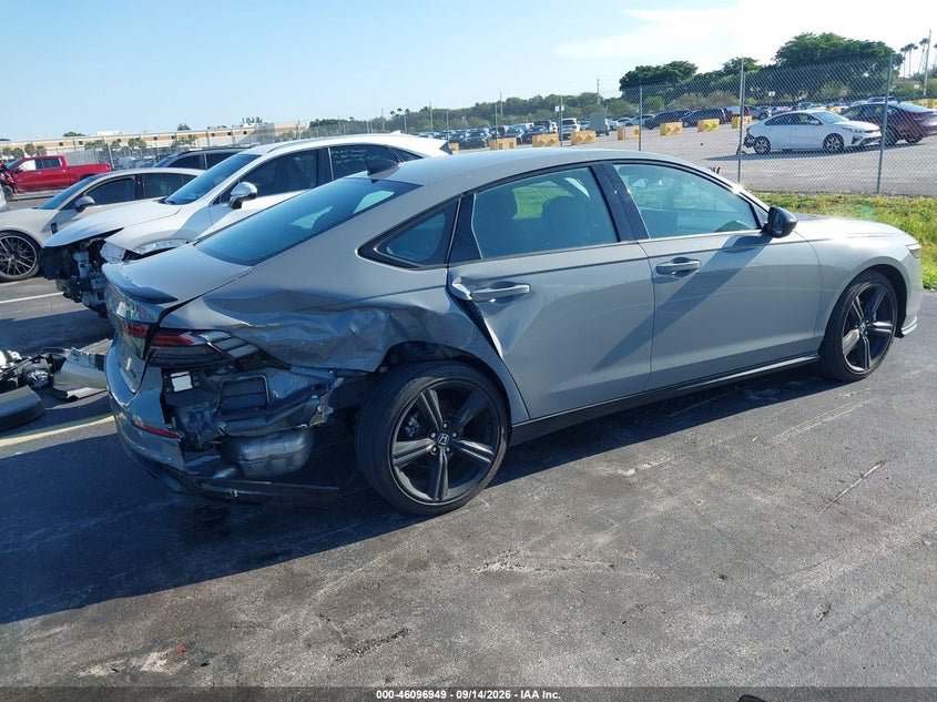 Vin: 1hgcy2f76sa053242, lot: 46596607, honda accord hybrid sport-l 20254