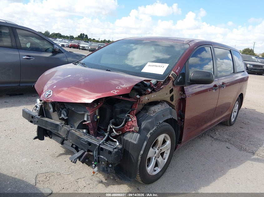 Vin: 5tdzk3dc9fs687136, lot: 46596609, toyota sienna l 7 passenger 20152