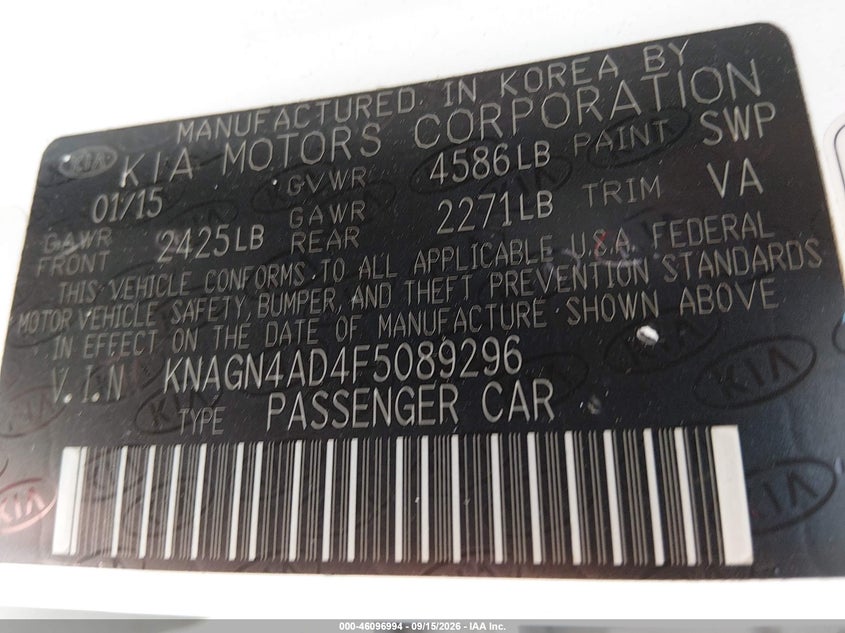 2015 KIA OPTIMA HYBRID EX · Фото 9