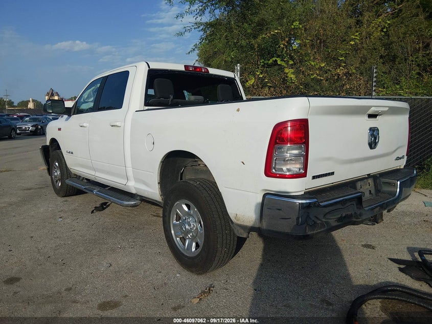 Vin: 3c6ur5dj9mg674549, lot: 46596720, ram 2500 big horn  4x4 6'4 box 20213