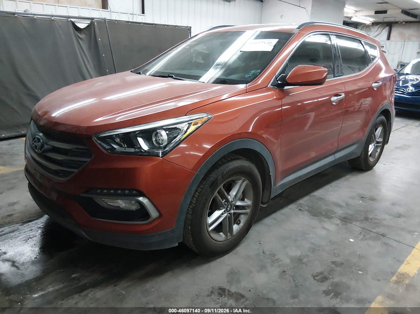 Vin: 5xyzu3lb0hg449386, lot: 46596798, hyundai santa fe sport 2.4l 20172