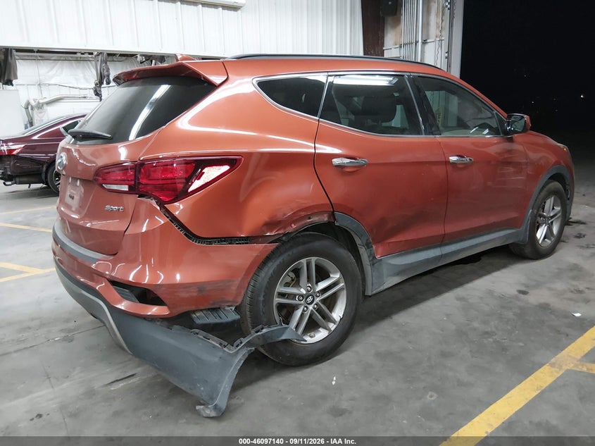 Vin: 5xyzu3lb0hg449386, lot: 46596798, hyundai santa fe sport 2.4l 20174