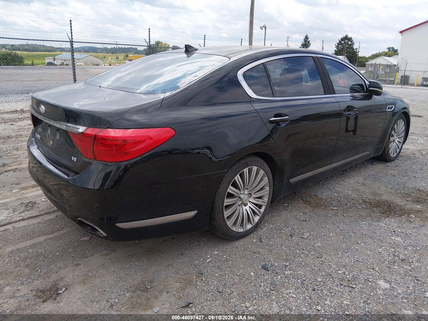 Vin: knalu4d44f6025475, lot: 46597085, kia k900 premium 20154