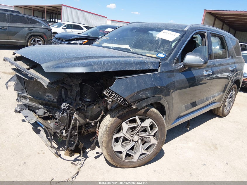 Vin: km8r74hexnu393995, lot: 46597259, hyundai palisade calligraphy 20222