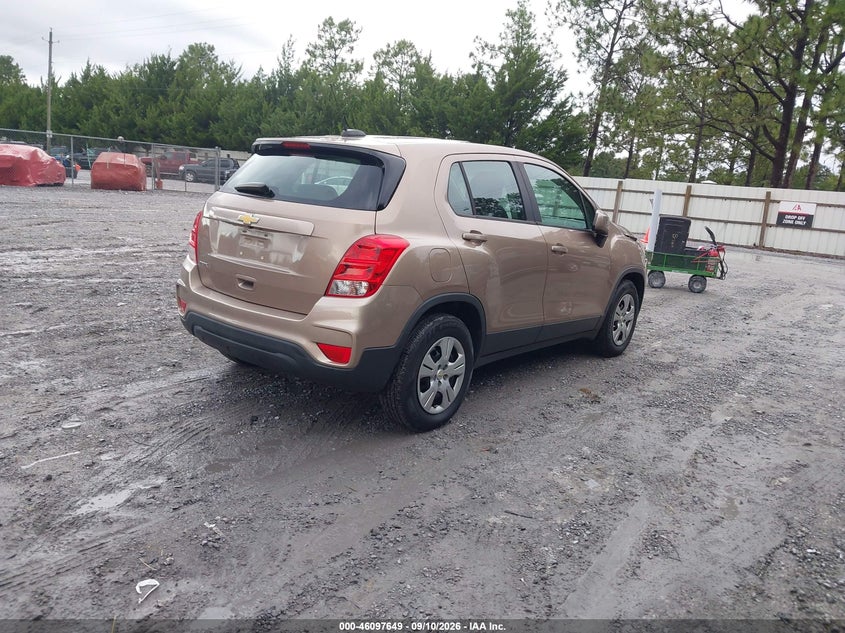 Vin: 3gncjksb9jl198822, lot: 46597307, chevrolet trax ls 20184