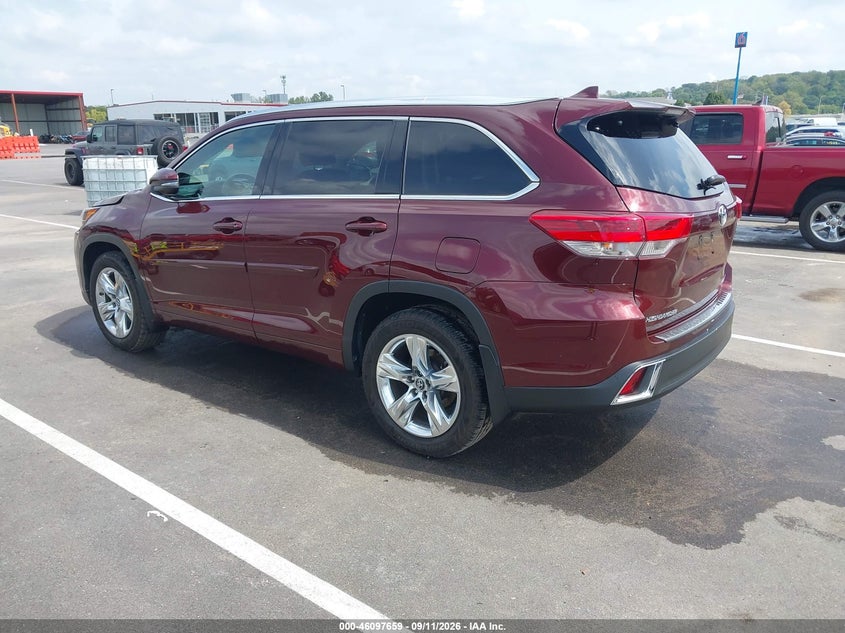 Vin: 5tddzrfh6js492265, lot: 46597317, toyota highlander limited 20183