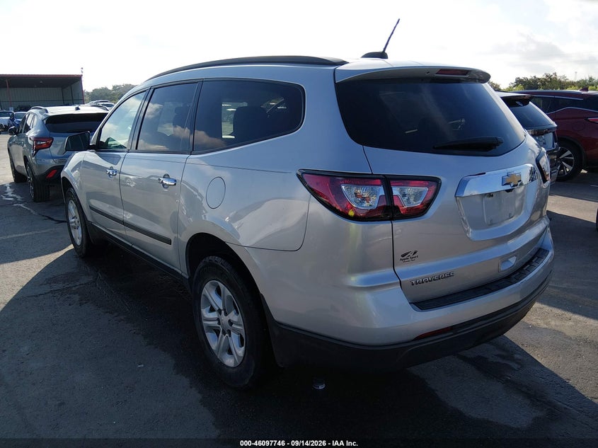 Vin: 1gnkrfedxhj350844, lot: 46597404, chevrolet traverse ls 20173