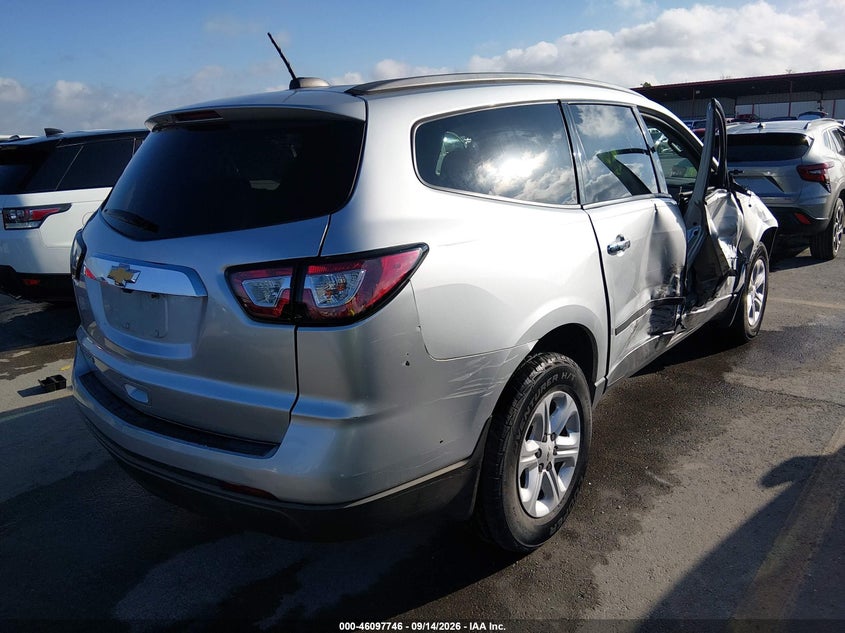 Vin: 1gnkrfedxhj350844, lot: 46597404, chevrolet traverse ls 20174