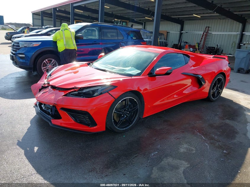 Vin: 1g1y82d4xl5118965, lot: 46597489, chevrolet corvette stingray rwd  3lt 20202