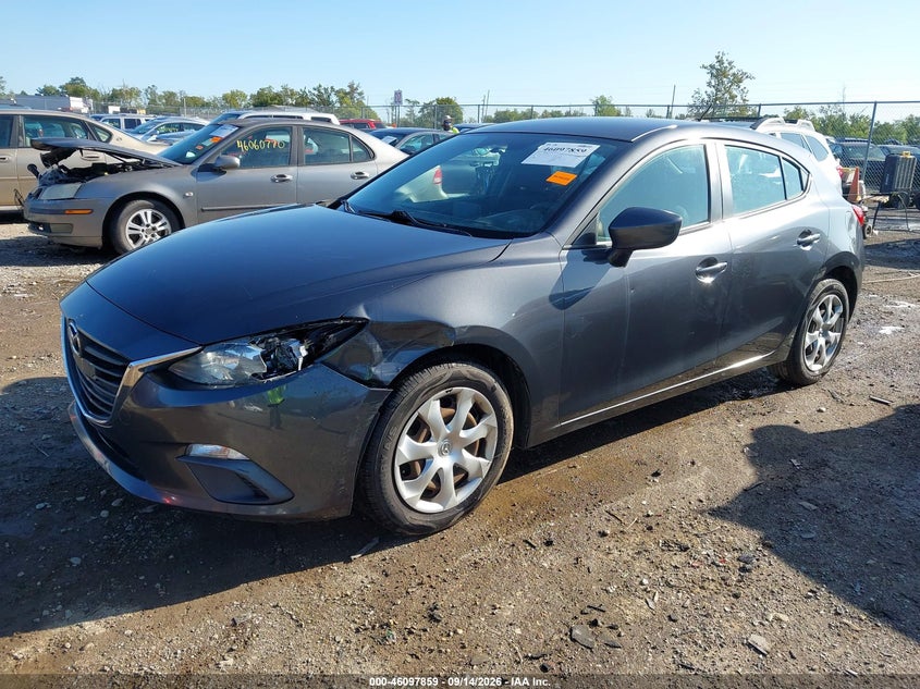 Vin: 3mzbm1j77gm301366, lot: 46597518, mazda mazda3 i sport 20162
