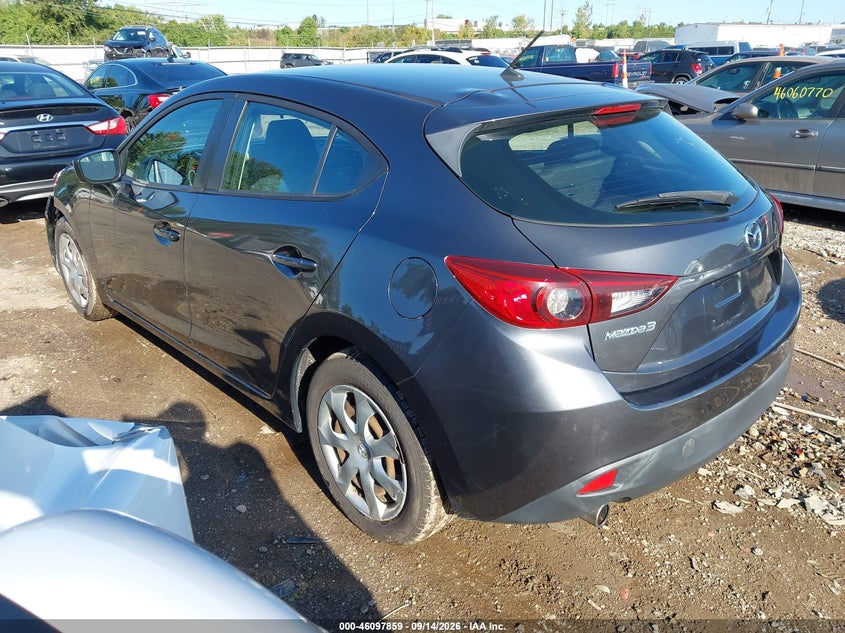 Vin: 3mzbm1j77gm301366, lot: 46597518, mazda mazda3 i sport 20163