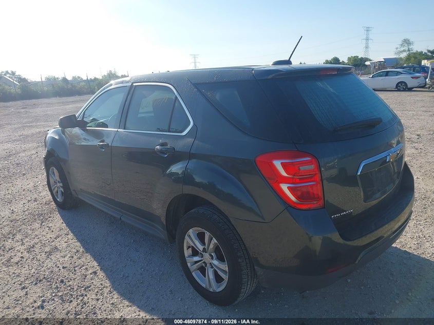 Vin: 2gnalbek6h1563689, lot: 46597532, chevrolet equinox ls 20173