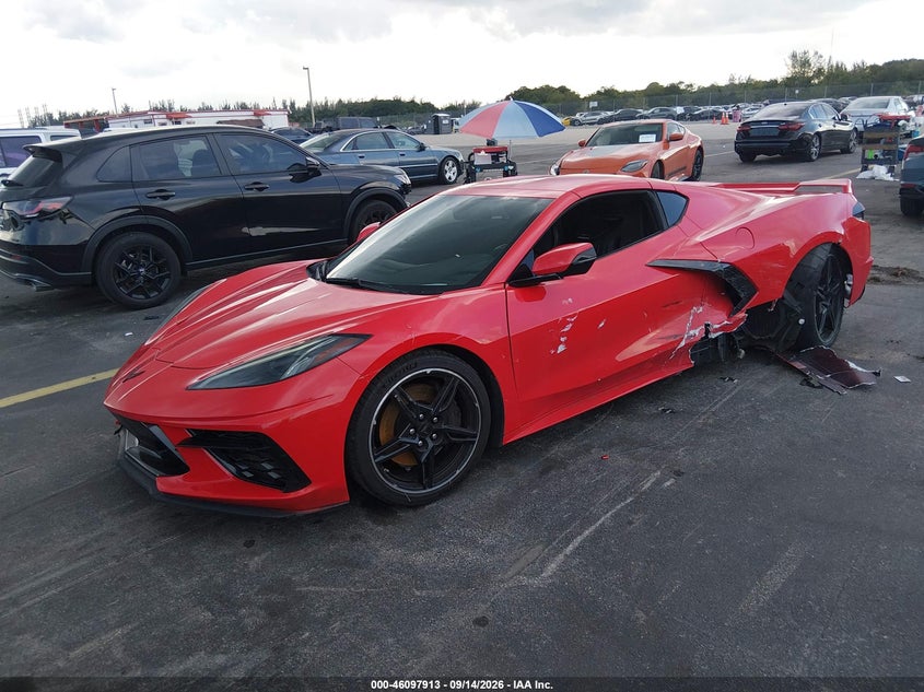 Vin: 1g1ya2d4xn5119363, lot: 46597571, chevrolet corvette stingray rwd  1lt 20222