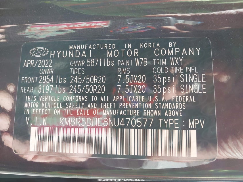 2022 HYUNDAI PALISADE LIMITED · Фото 9