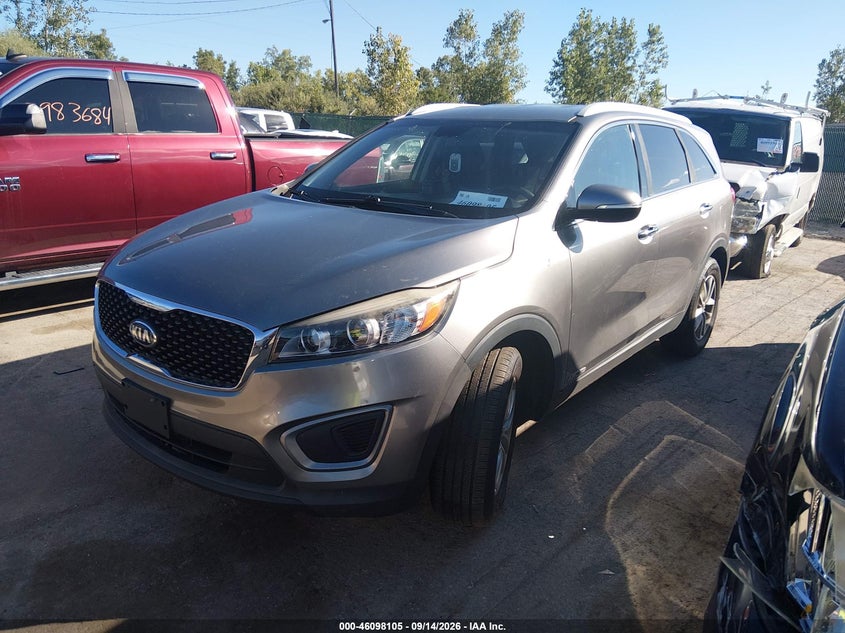 Vin: 5xypgda56gg135306, lot: 46597763, kia sorento 3.3l lx 20162
