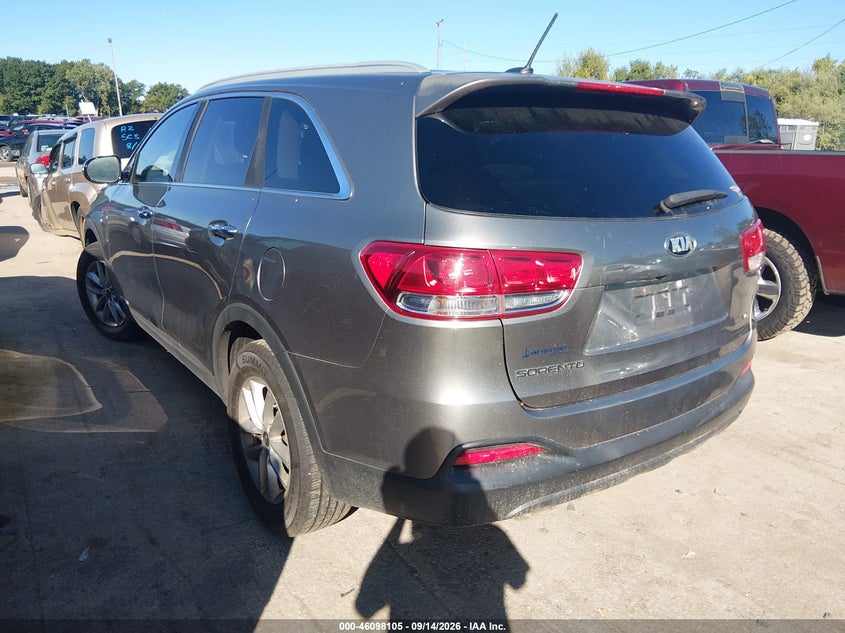 Vin: 5xypgda56gg135306, lot: 46597763, kia sorento 3.3l lx 20163