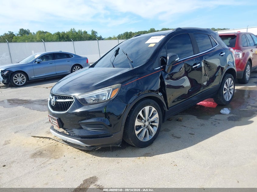Vin: kl4cjasb8hb221998, lot: 46597803, buick encore preferred 20172