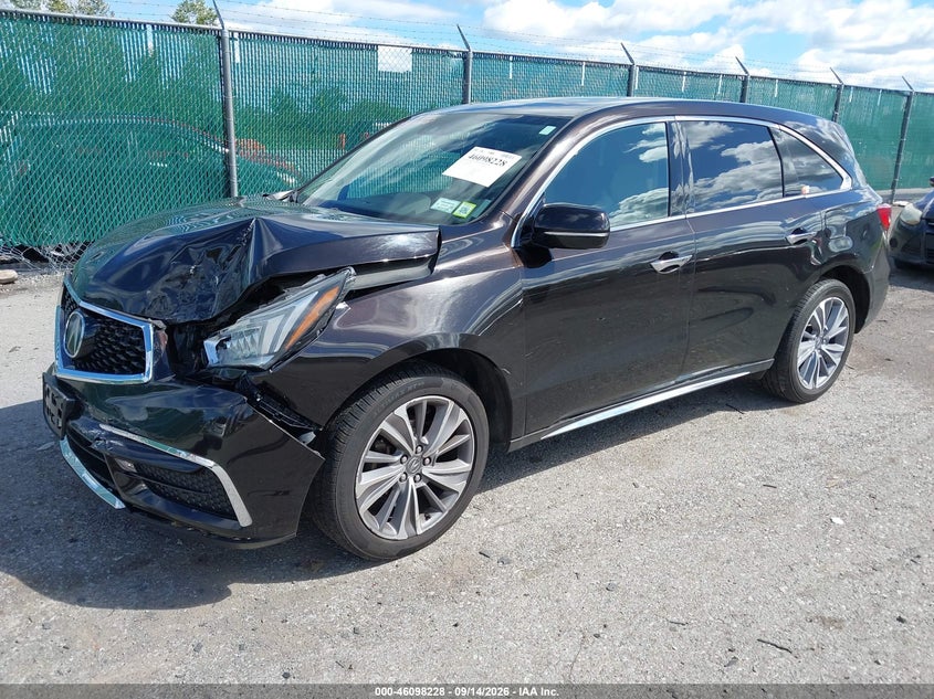 Vin: 5fryd4h53hb034444, lot: 46597886, acura mdx technology package 20172