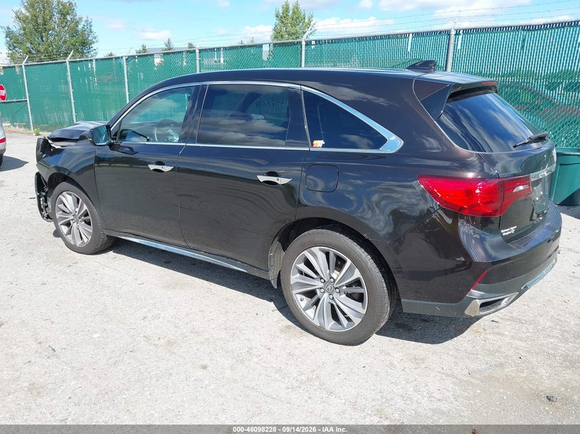 Vin: 5fryd4h53hb034444, lot: 46597886, acura mdx technology package 20173