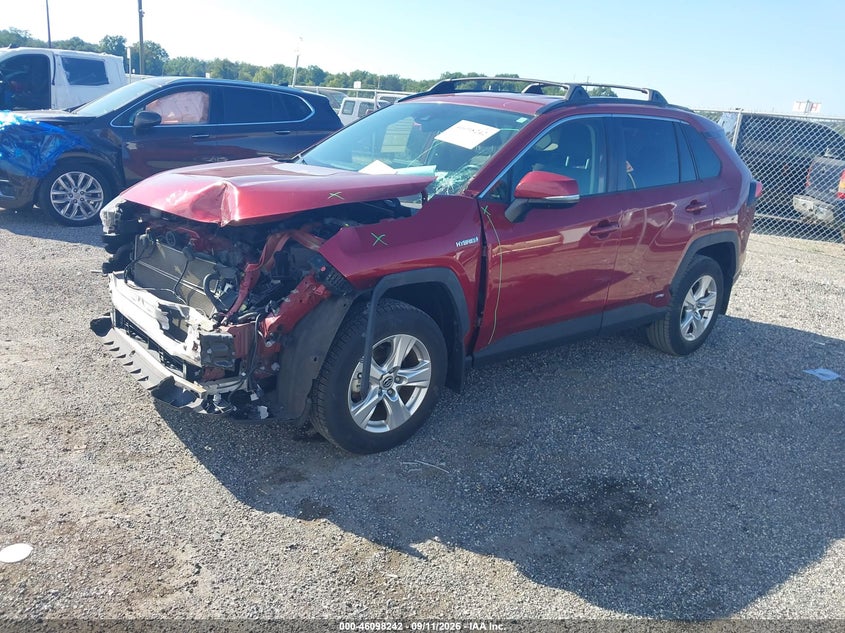 Vin: jtmrwrfv7ld055135, lot: 46597900, toyota rav4 hybrid xle 20202