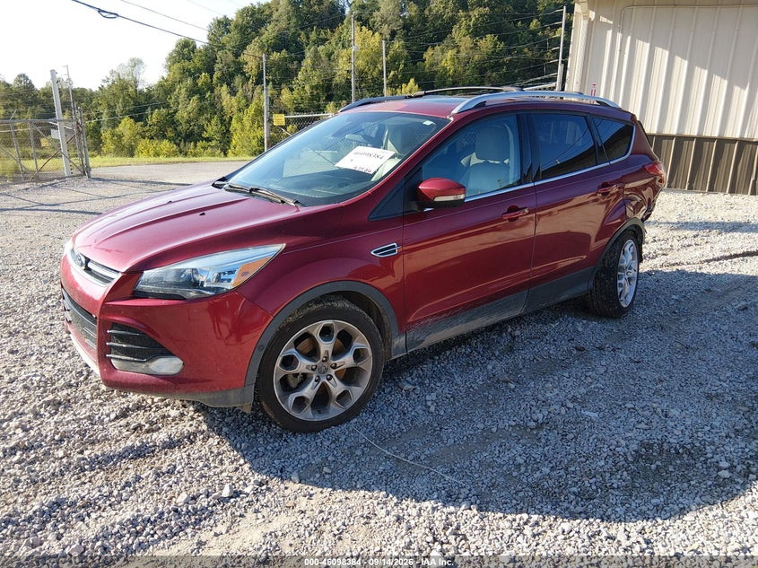 Vin: 1fmcu9j98eub32440, lot: 46598042, ford escape titanium 20142