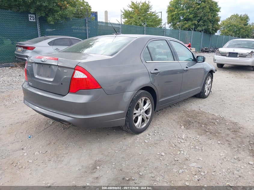 Vin: 3fahp0ha2cr314514, lot: 46598110, ford fusion se 20124