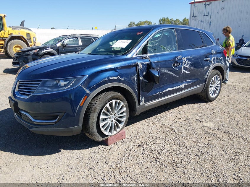 Vin: 2lmpj8kr2hbl50083, lot: 46598151, lincoln mkx select 20172