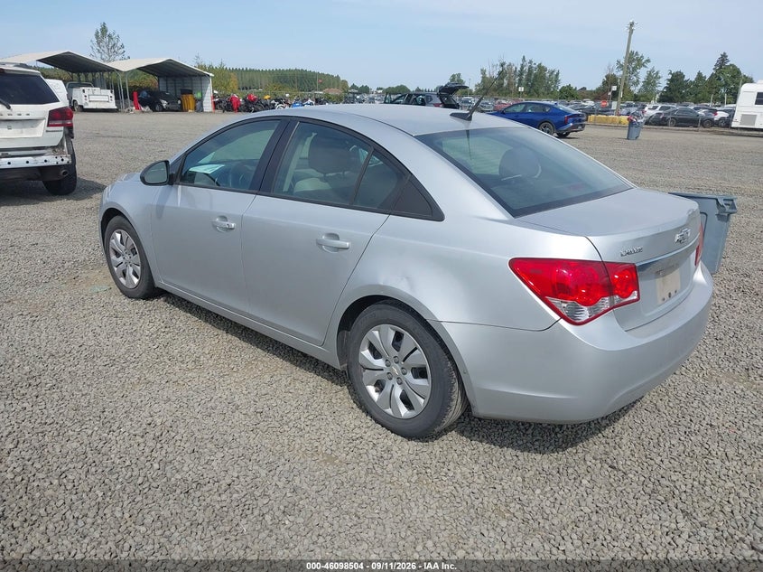 Vin: 1g1pa5sg4e7485852, lot: 46598162, chevrolet cruze ls auto 20143