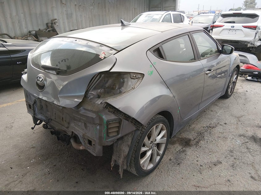 Vin: kmhtc6ad6gu277503, lot: 46598248, hyundai veloster 20164