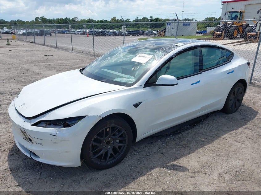 Vin: 5yj3e1ea0sf026592, lot: 46598280, tesla model 3 long range rear-wheel drive/standard rear-wheel drive 20252