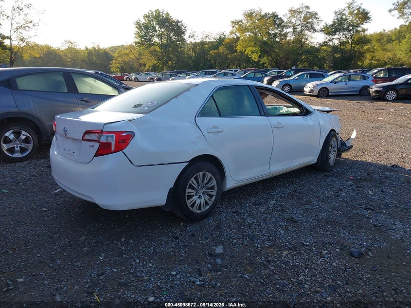 Vin: 4t1bf1fk7du204942, lot: 46598329, toyota camry le 20134