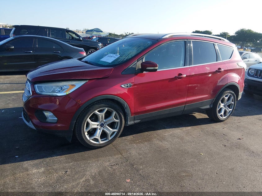 Vin: 1fmcu9jdxhue33137, lot: 46598372, ford escape titanium 20172