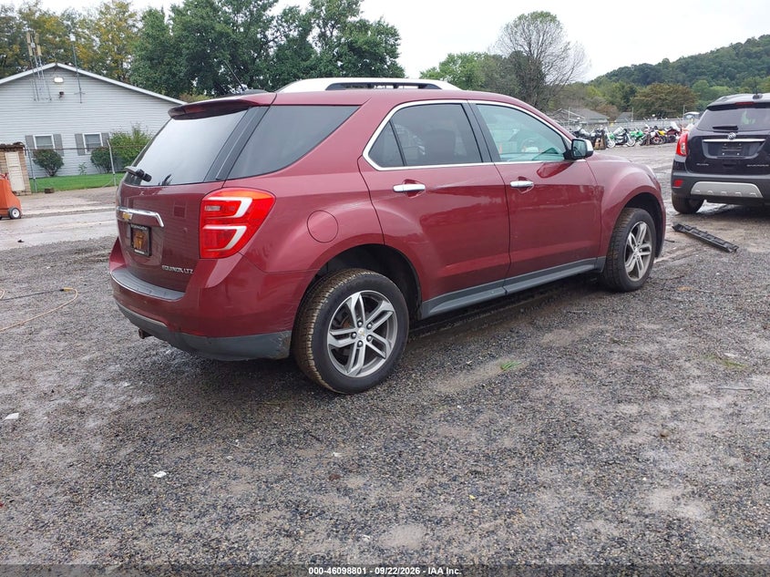 Vin: 2gnaldek9g1164544, lot: 46598459, chevrolet equinox ltz 20164