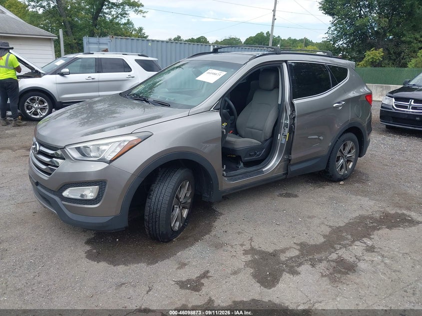 Vin: 5xyzu3lb2gg374642, lot: 46598531, hyundai santa fe sport 2.4l 20162