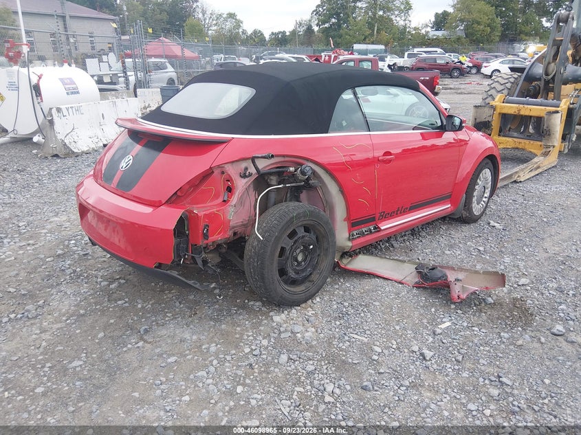 Vin: 3vw5p7at4dm829916, lot: 46598623, volkswagen beetle 2.5l 20134