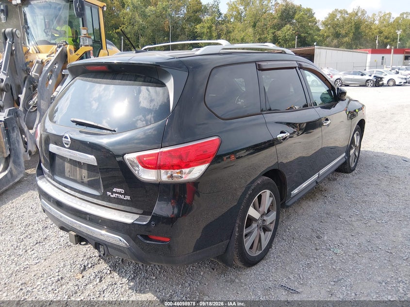 Vin: 5n1ar2mm9ec713645, lot: 46598637, nissan pathfinder platinum 20144